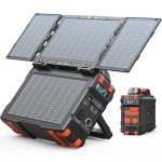 BROWEY Portable Power Station with Solar Panel 284Wh