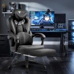 Ergonomic Massage Gaming Chair with Footrest