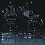 Ergonomic Massage Gaming Chair with Footrest