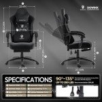 Dowinx Gaming Chair with Heated Massage and Footrest