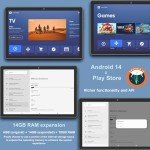 DMOAO 10.1" Android Tablet with Keyboard, 128GB RAM