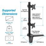 AVLT 38" Dual Ultrawide Monitor Mount Stand