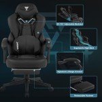 Ergonomic Massage Gaming Chair with Footrest