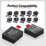 Action Camera 3-Pack Rechargeable Battery & Charger