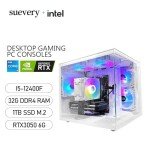 White Prebuilt Gaming PC with RTX 3050 and 32GB RAM