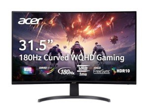 Acer Nitro 31.5" Curved Gaming Monitor, 180Hz
