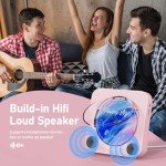 Bluetooth Portable CD Player with HiFi Sound - Pink