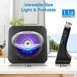 Portable Bluetooth CD Player with Speakers and Remote