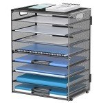 DALTACK 9-Tier Mesh Desk Organizer with Handles