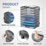 DALTACK 9-Tier Mesh Desk Organizer with Handles