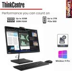 Lenovo ThinkCentre All-in-One Business Computer, 23.8" FHD Display, 12th Gen Intel 6-Core Processor, 16GB RAM, 512GB PCIe SSD, Wi-Fi, HDMI, Webcam, DVD-RW, Windows 11 Pro