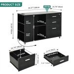 YITAHOME Mobile File Cabinet with Charging Station