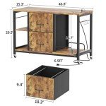 Hyomdeck Lateral File Cabinet with Shredder Stand