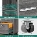 YITAHOME 3-Drawer Mobile Wood Filing Cabinet