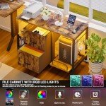 Hyomdeck Lateral File Cabinet with Shredder Stand