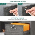 YITAHOME 3-Drawer Mobile Wood Filing Cabinet