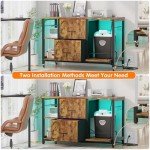 Hyomdeck Lateral File Cabinet with Shredder Stand