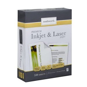Southworth Radiant White Printer Paper, 550 Sheets