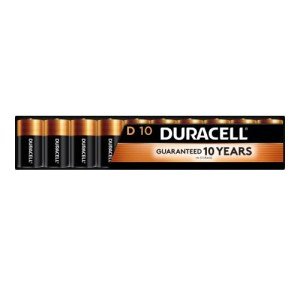 Duracell Coppertop D Batteries, 10-Pack