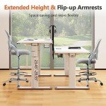 Ergonomic Tall Drafting Desk Chair with Lumbar Support