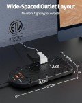 Power Strip Surge Protector with 24 Outlets and USBs
