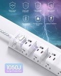 10 FT Surge Protector Power Strip with USB Outlets