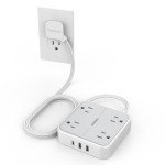 TESSAN Ultra Thin Flat Plug Surge Protector with USB