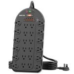 Power Strip Surge Protector with 24 Outlets and USBs