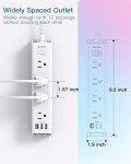 10 FT Surge Protector Power Strip with USB Outlets