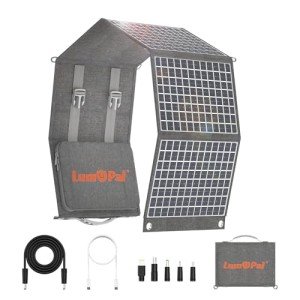 LUMOPAL 60W Portable Foldable Solar Charger