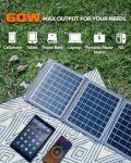 LUMOPAL 60W Portable Foldable Solar Charger