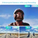 3-Camera Motorcycle CarPlay GPS Navigation System