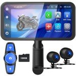 WEUASTE 6.25" Motorcycle Dash Cam with GPS