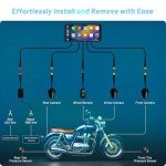 3-Camera Motorcycle CarPlay GPS Navigation System