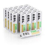 EBL 2500mAh AA Rechargeable Batteries - 24 Pack