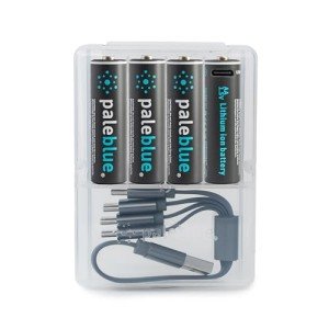 Pale Blue USB Rechargeable AA Batteries - 4-Pack