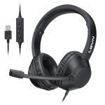 LEVN USB Headset with Noise-Canceling Microphone