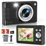 56MP FHD Kids Digital Camera with Zoom and Accessories
