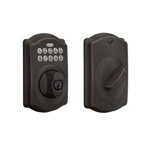 Schlage BE365 Camelot Keypad Deadbolt - Aged Bronze
