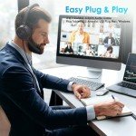 Soothielec USB Headset with Noise-Canceling Microphone