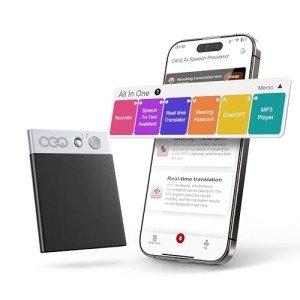 AI Voice Recorder with 64GB and App Control