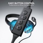LEVN USB Headset with Noise-Canceling Microphone