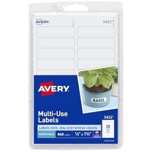 Avery Removable Self-Adhesive Labels, 840 Pack