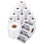 Adhesive Direct Thermal Barcode Labels - 12 Rolls