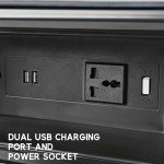 Smart Coffee Table with Cooling Drawer & Charging