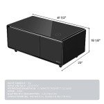 Smart Coffee Table with Cooling Drawer & Charging