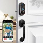 WiFi Keyless Entry Door Lock with Camera Set