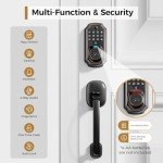 WiFi Keyless Entry Door Lock with Camera Set