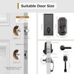 WiFi Keyless Entry Door Lock with Camera Set