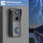 Wireless 2K Video Doorbell with Human Detection